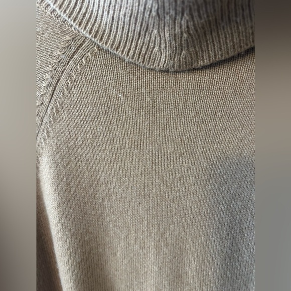 PAIGE Women's Cherise Sweater Turtle Neck Cropped Cutout Design in Toffee Sz XL - Picture 10 of 14